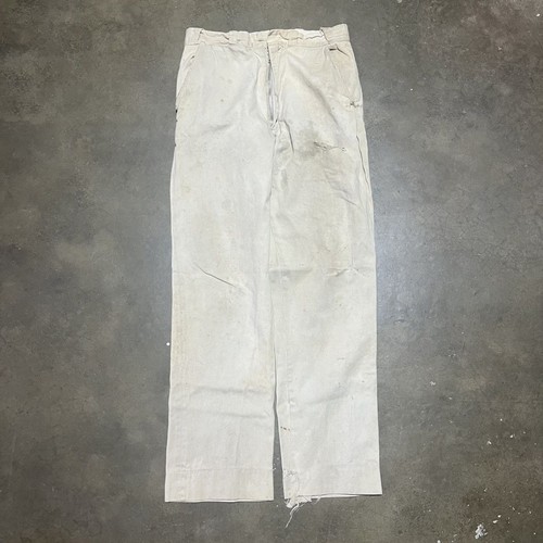 Vintage 60s StyleWise Beige Cotton Workwear Chinos 26x28 1960s True Vintage