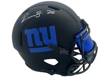 Devin Singletary Signed New York Giants Eclipse Full Helmet Beckett