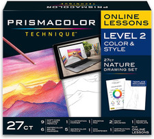 Technique Art Supplies and Digital Art Lessons, Nature Drawing Set Level 2, Incl
