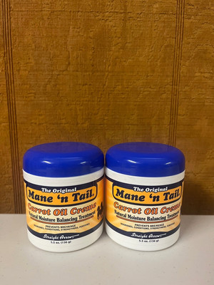 2 Mane 'N Tail Carrot Oil Creme Natural Moisture Balancing Treatment 5.5 Oz. 