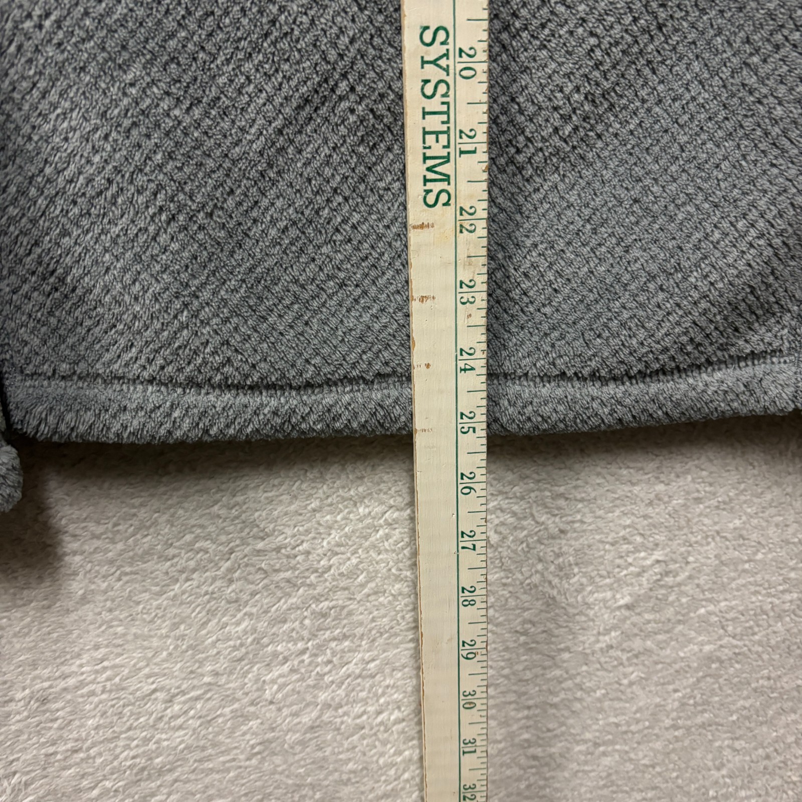 Patagonia Sweater Womens Large Grey Cream Button Quartersnap Pullover Pockets thumbnail 6