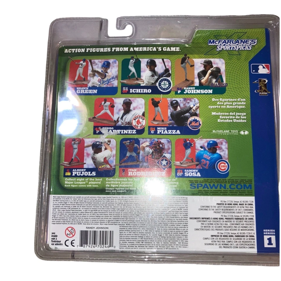 ACTION FIGURE Randy Johnson Arizona DiamondBacks McFarlane Sportspicks Series 1 - Image 2 of 2