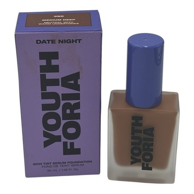Youth Foria Foundation Medium Deep Makeup #390 Date Night Skin Tint Serum NEW