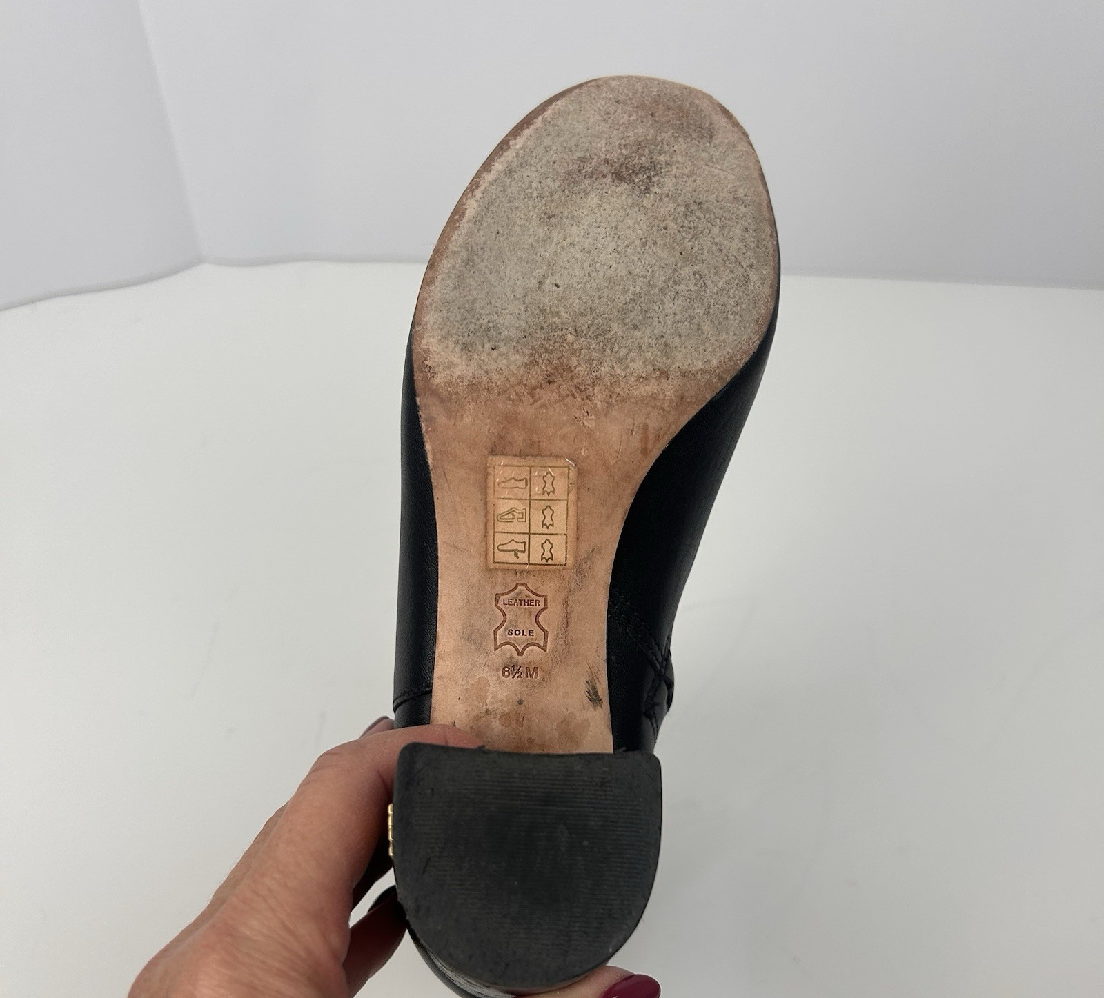 Tory Burch Black Leather Ankle Booties Size 6.5M classic style thumbnail 8