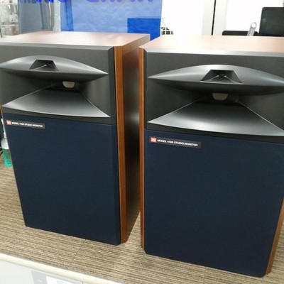 JBL 4429 Studio Monitor Pair 3-Way 6Ω Used Good Working Condition Blue/Walnut