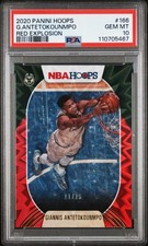 2020 Panini Hoops Giannis Antetokounmpo Red Explosion /15 PSA 10