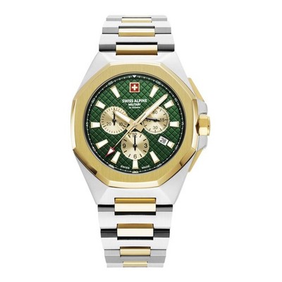 Swiss Alpine Military Herren Uhr Chronograph Analog Quarz 7005.9144SAM Edelstahl