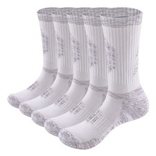 Women's Hiking Socks, Moisture Wicking Combed Cotton Terry Cushioned Crew Cas...