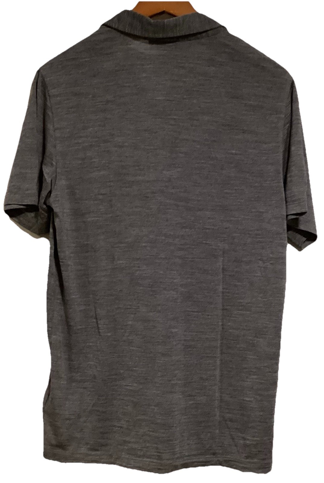 Icebreaker Drayden SS Polo Shirt Men’s Gritstone Heather Merino Medium Free Shp