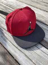 Nike Air Jordan Youth Jumpman Red Black Snapback Baseball Hat/Cap