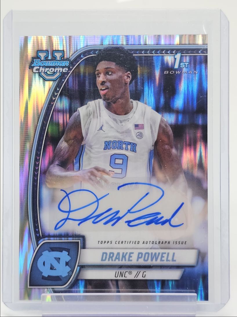 DRAKE POWELL 2024-25 BOWMAN UNIVERSITY CHROME 1ST STEALTH A AUTO Q0902
