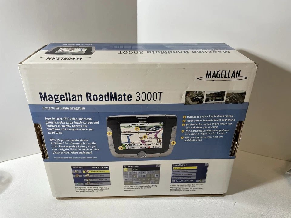 Magellan RoadMate 3000T Car GPS Receiver (with Box And All Component) Working - Image 2 of 4