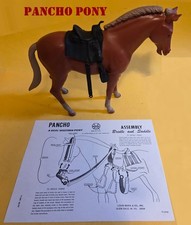 Sorrel Pancho Pony  Black tack saddle stirrups  manual copy Marx Johnny West