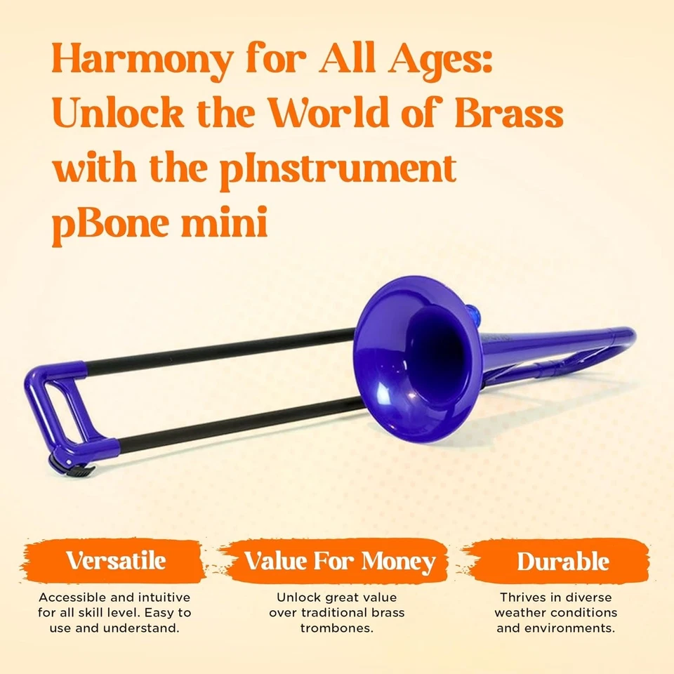 Compact Plastic Trombone for Students - Image 4 of 4