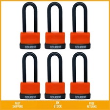 Durable Waterproof Aluminium Long Shackle Padlocks Keyed Alike Set of 6