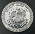1 oz .999 Fine Silver Liberty Bell Stackable Round – Light Milk Spotting