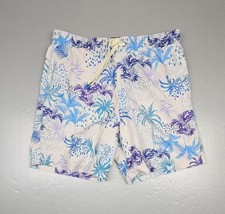 Trunks Surf And Swim Co. Swim Trunks Mens Medium. White Hawaiian Floral Shorts