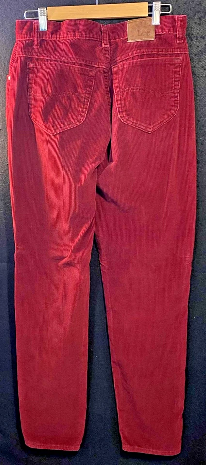 Pantalones Cordoroy Lee remachados rojos para dama talla 14L Foto 4 de 4