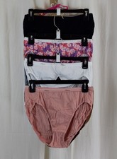 Hanes Womens 10 PACK Hi-Cut Underwear Full-Coverage Panties Multicolor Size 8/XL