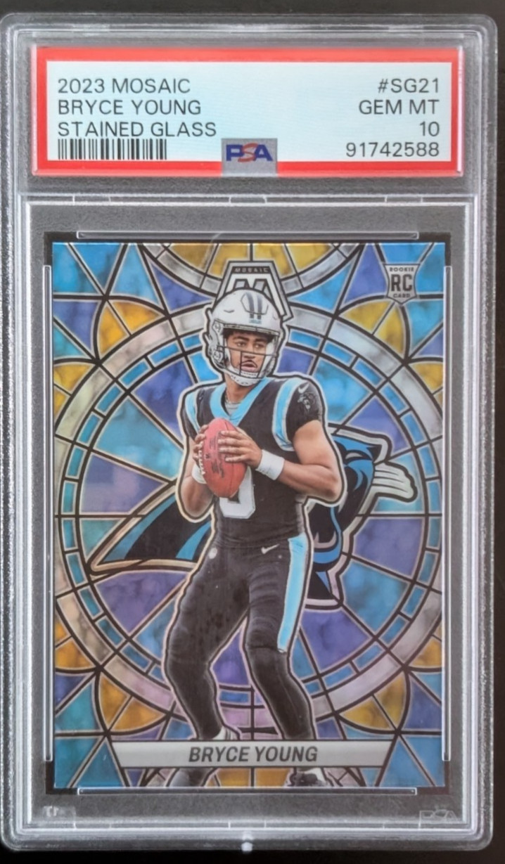 2023 Panini Mosaic Bryce Young ROOKIE Stained Glass CASE HIT SSP PSA 10 Panthers