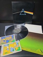 Pink Floyd Dark Side Of The Moon Lp Vinyl 1975 Press 2 Stickers/2 Posters VG 