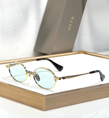DITA DTS178 Sunglasses Gold Frame Sky Blue Lenses Size 52 20-141 With Case