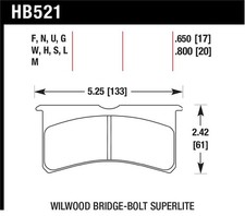 Hawk Performance HB521F.650 HAWK HPS Brake Pad Sets