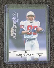 Troy Brown 1999 Skybox Premium Autographics Auto New England Patriots 🏈