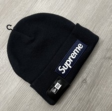 FW25 Supreme Box Logo Navy/Navy Beanie NEW IN BAG