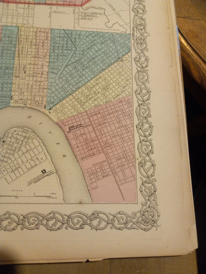 MAPA DE COLTON'S LOUISVILLE & NEW ORLEANS 1859 17,5" X 14" DE JOHNSON & BROWNING Foto 2 de 4