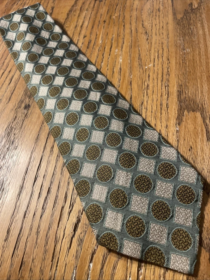 Corbata de seda geométrica tejida Tino Cosma usada en excelente estado para hombre hecha en Italia Foto 2 de 4