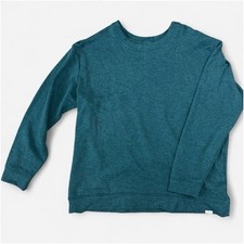 Orvis Classic Collection Crewneck Sweatshirt Teal Blue Modal Blend Fleece L