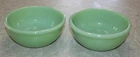 2 Vintage Fire King Jadeite Green 4 3/4" Restaurant Ware Rolled Edge Bowls