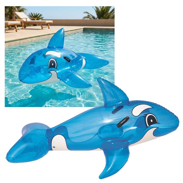 Bestway Schwimmtier Whale Ride-On 157X94Cm Blau Aufblasbar Wal Kinder Badespaß-image