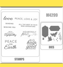 M4299 PEACE ON EARTH Metal Cutting Dies and Stamps Scrapbook DIY Handmade Card