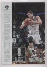 2017 Panini Contenders Playing the Numbers Game Cracked Ice /25 Brook Lopez 7y2