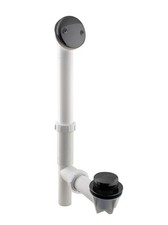 Westbrass Matte Black Tip Toe Bath Waste Drain Kit With Pvc Fittings 1.5 Inch