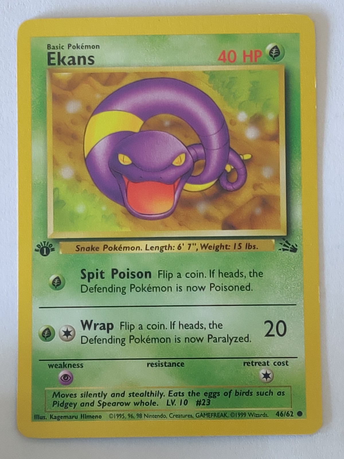 Ekans Common Fossil 46/62 NM