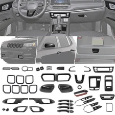 Carbon Fiber Full Decorative Interior Exterior Cover Trim for Jeep Compass 2021+
