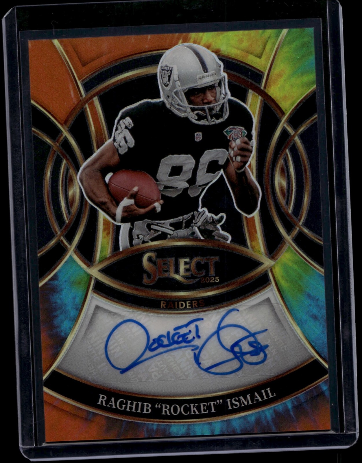 2025 Select Raghib "Rocket" Ismail #SP-RIL Signatures Tie-Dye Die-Cut Auto /25