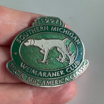 Vintage 1997 Southern Michigan Weimaraner Club Lapel Pin WCA Mid-America Classic