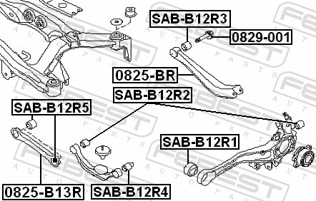2x ✅Fits FEBEST SAB-B12R1 REAR TRUNNION SILENTBLOCK SUBARU LEGACY B1 ⭐UK Seller⭐