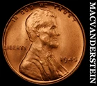 1945 Lincoln Wheat Cent- Red- Choice Gem Brilliant Uncirculated Luster #J2826