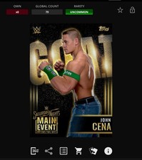 VIDEOGAME Topps WWE Slam 25 - SATURDAY NIGHT MAIN EVENT PREDICTIONS - JOHN CENA