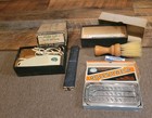 Vintage Barber Shop Lot Electric & Manual Clipper, Straight Razor & Brush  — photo 1