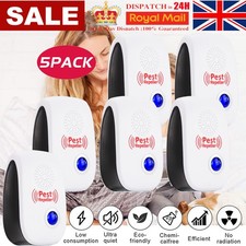 5X Ultrasonic Pest Repeller Control Electronic Repellent Bed Bug Mice Rat Reject