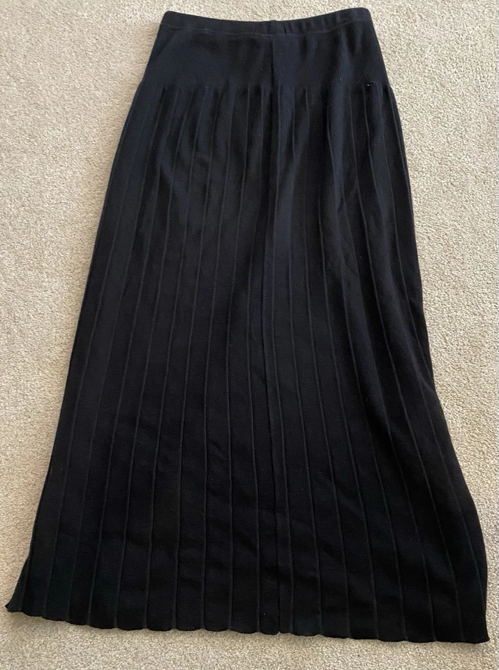 Maxi Falda The Territory Ahead Talla Modesta Grande Cintura Elástica Algodón Azul Marino Foto 2 de 4