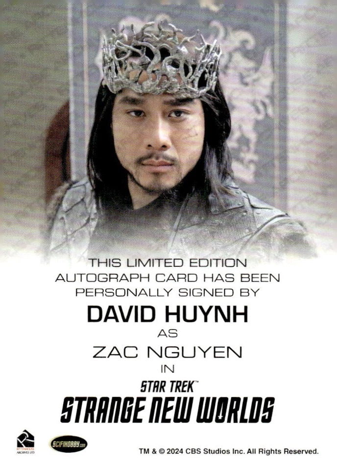 Star Trek Strange New Worlds Season 2 Autograph 	David Huynh as Zac Nguynh	 - Image 2 of 3