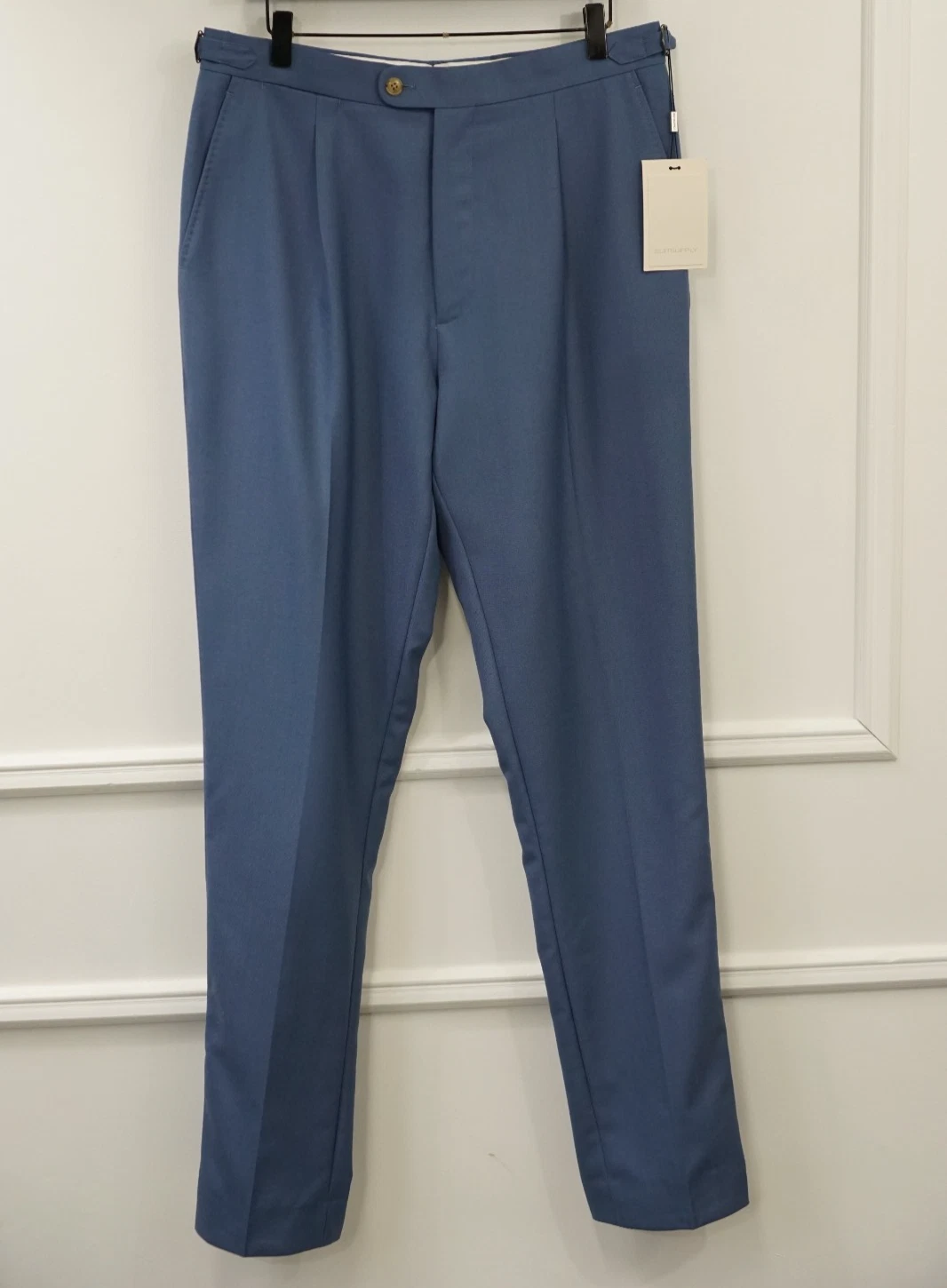 Men Suitsupply Pants Trousers Brescia Blue Dugdale Size EU50 UK/US40
