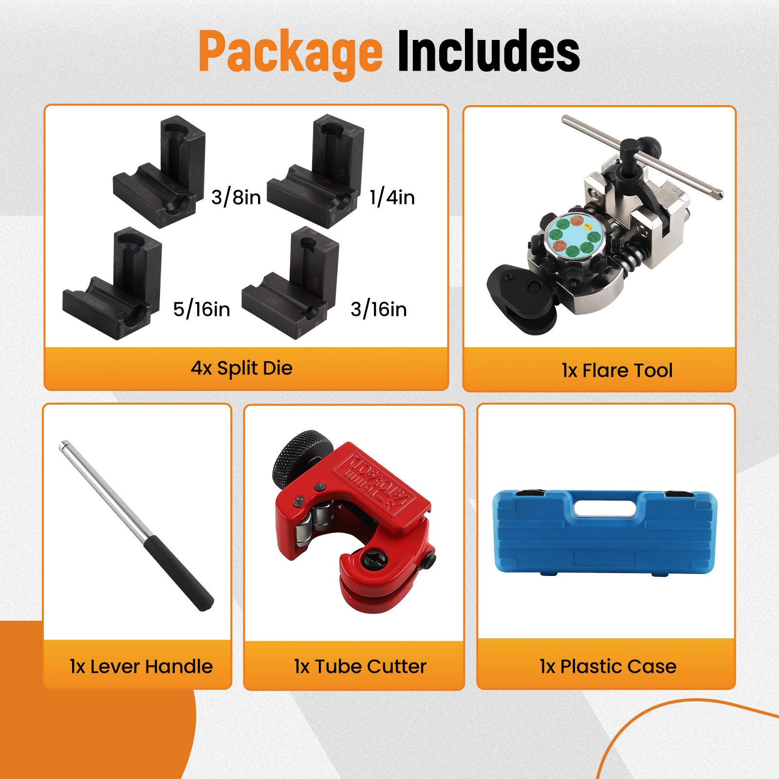 Professional Brake Line Flaring Tool Kit 45 Degree Single Steel  Copper Tube